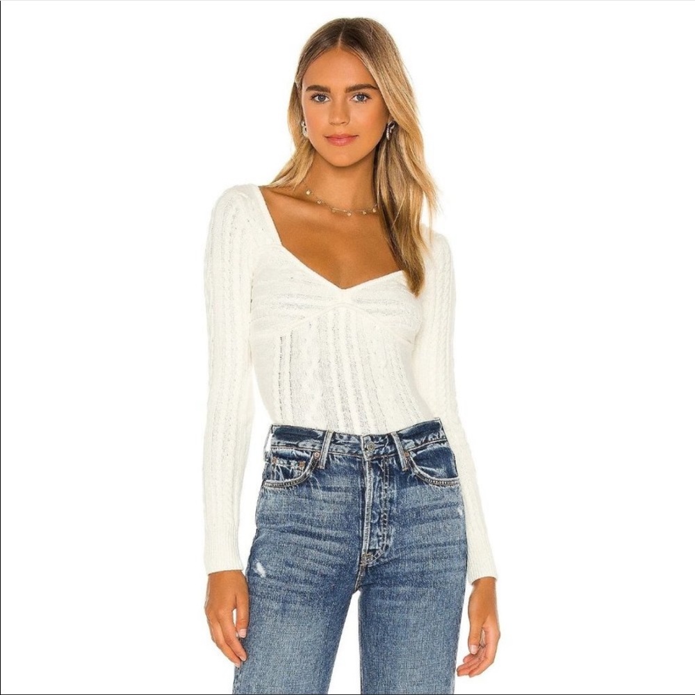 MAJORELLE Fallone Cream Sweater
